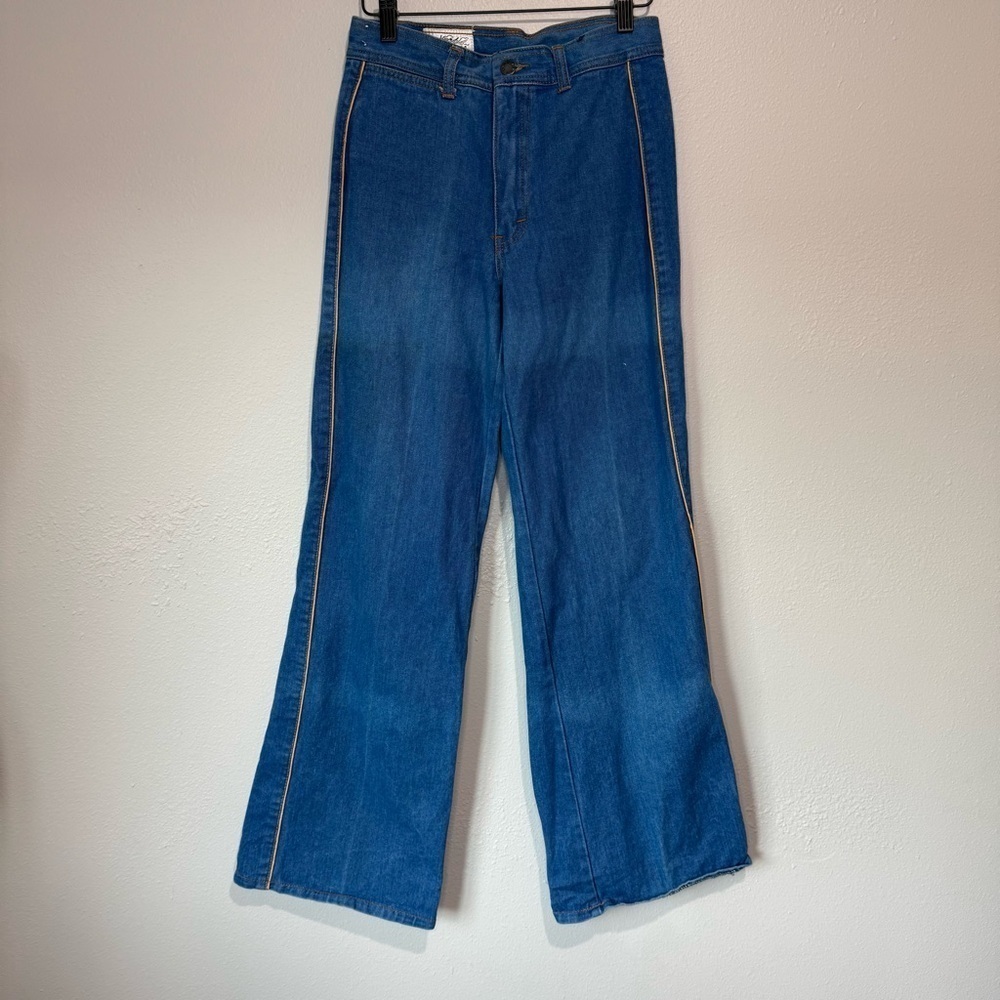 1970s L’Avion High-Rise Jeans | True Vintage Wide Leg Denim | Size 30M - Picture 2 of 8